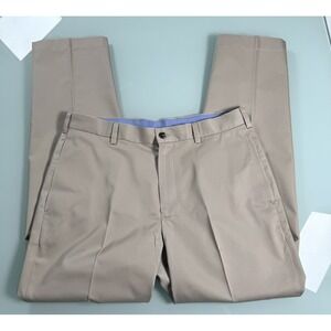 Brooks Brothers Clark Fit‎ Light weight Khaki Flat Front Chino Pants Mens 34x29
